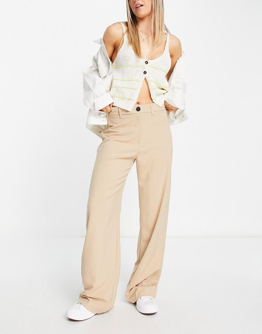 Bershka wide leg slouchy dad tailored pants Product Image