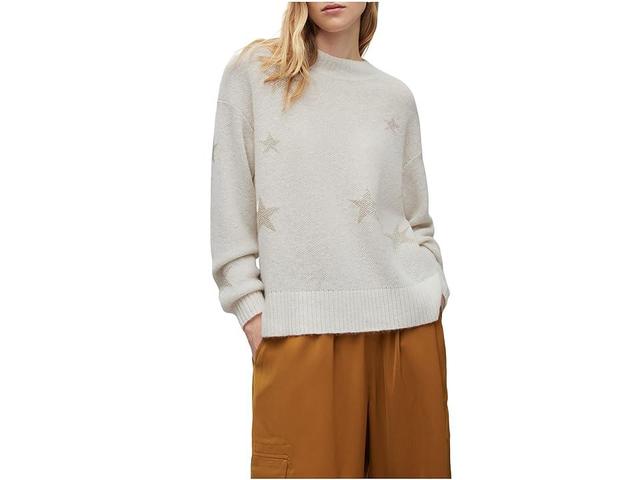 AllSaints Astra Star Jumper (Chalk White/Champange) Women's Clothing Product Image