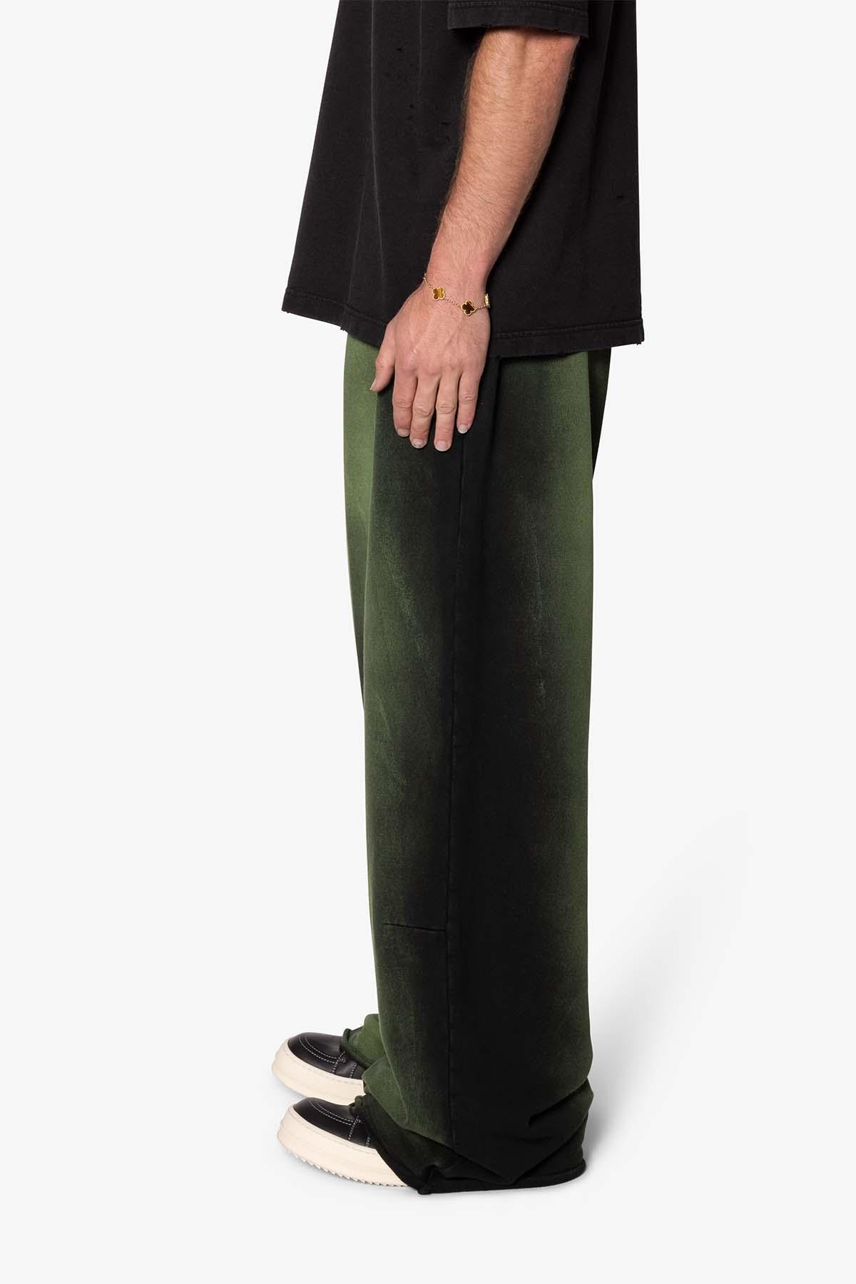 Sprayed Ultra Baggy Sweatpants - Olive/Black Product Image