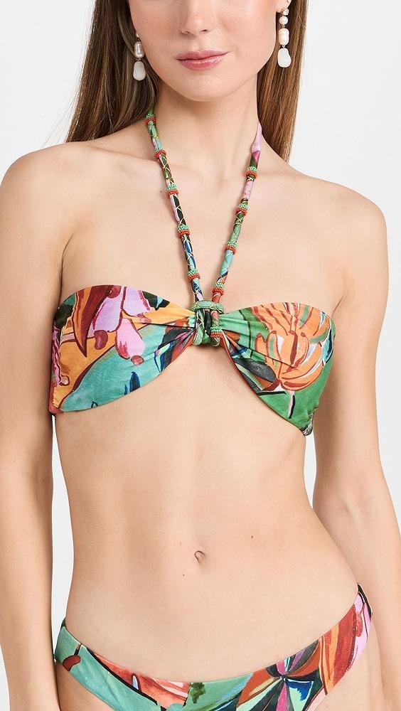 FARM Rio Banana Foliage Bikini Top | Shopbop Product Image