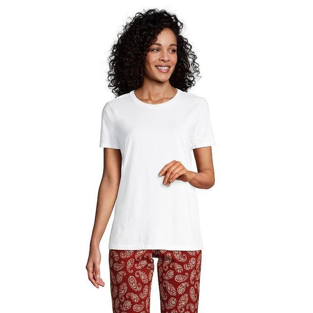 Petite Lands End Relaxed-Fit Supima Cotton Crewneck Tee, Womens Product Image