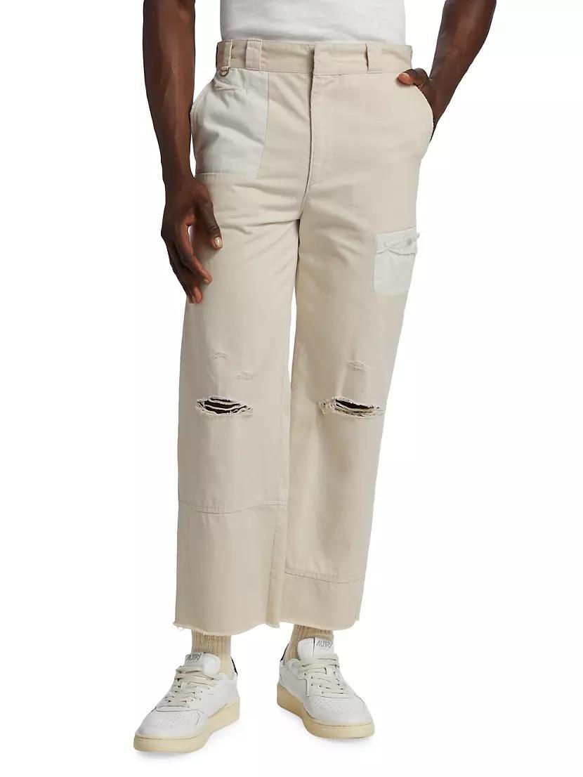 Distressed Cotton Pants Product Image