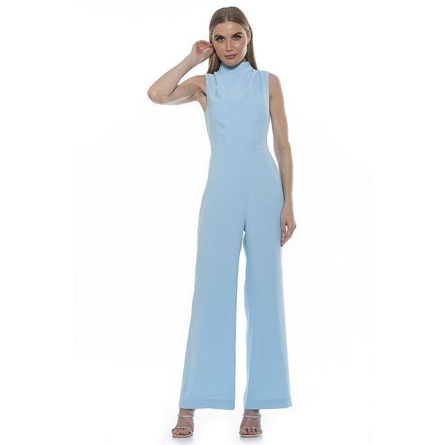 Womens ALEXIA ADMOR Wide-Leg Halter Jumpsuit Product Image