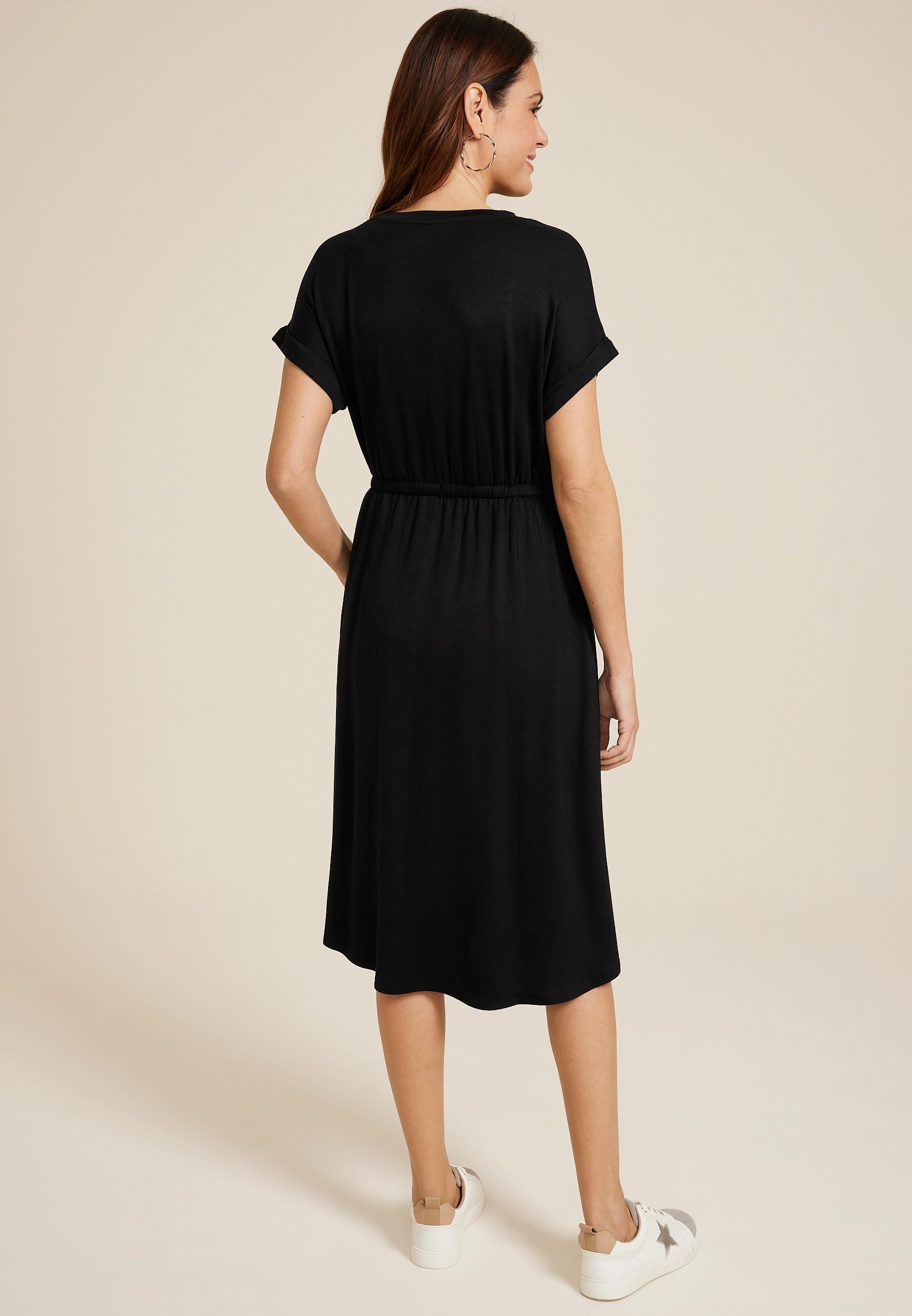 24/7 Clara Tie Waist Midi Dress Product Image