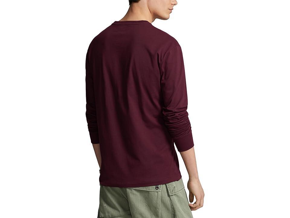 Polo Ralph Lauren Classic Fit Cotton Jersey Tee (Harvard Wine) Men's Clothing Product Image