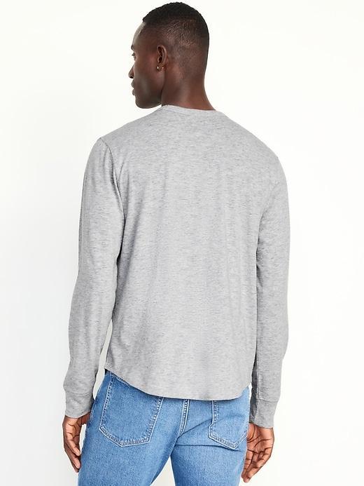 Curved-Hem Slub-Knit T-Shirt Product Image