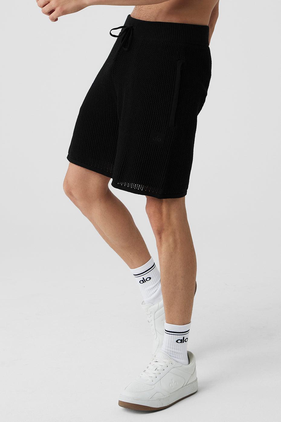 Open-Knit Short - Black Male Product Image