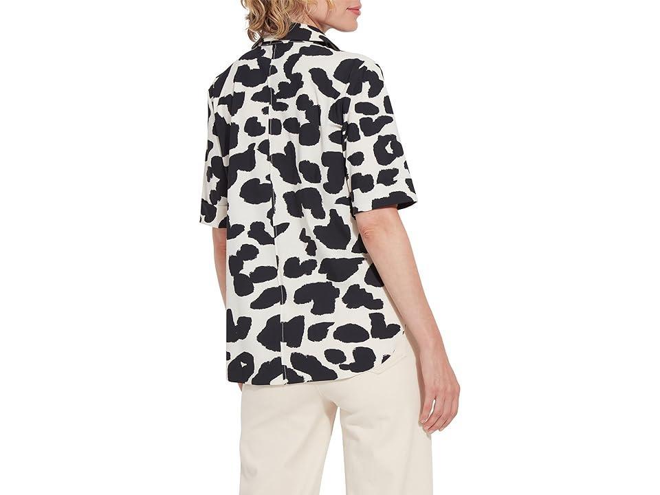 Lysse Josie Short Sleeve Button Down Print (Wild Contrast) Women's Clothing Product Image