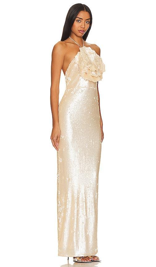 Lovers and Friends x Rachel Lilium Gown in Beige Neutral Product Image