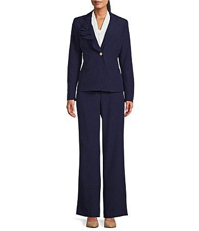 Nipon Boutique Notch Lapel Blazer Wide Leg 2 Product Image