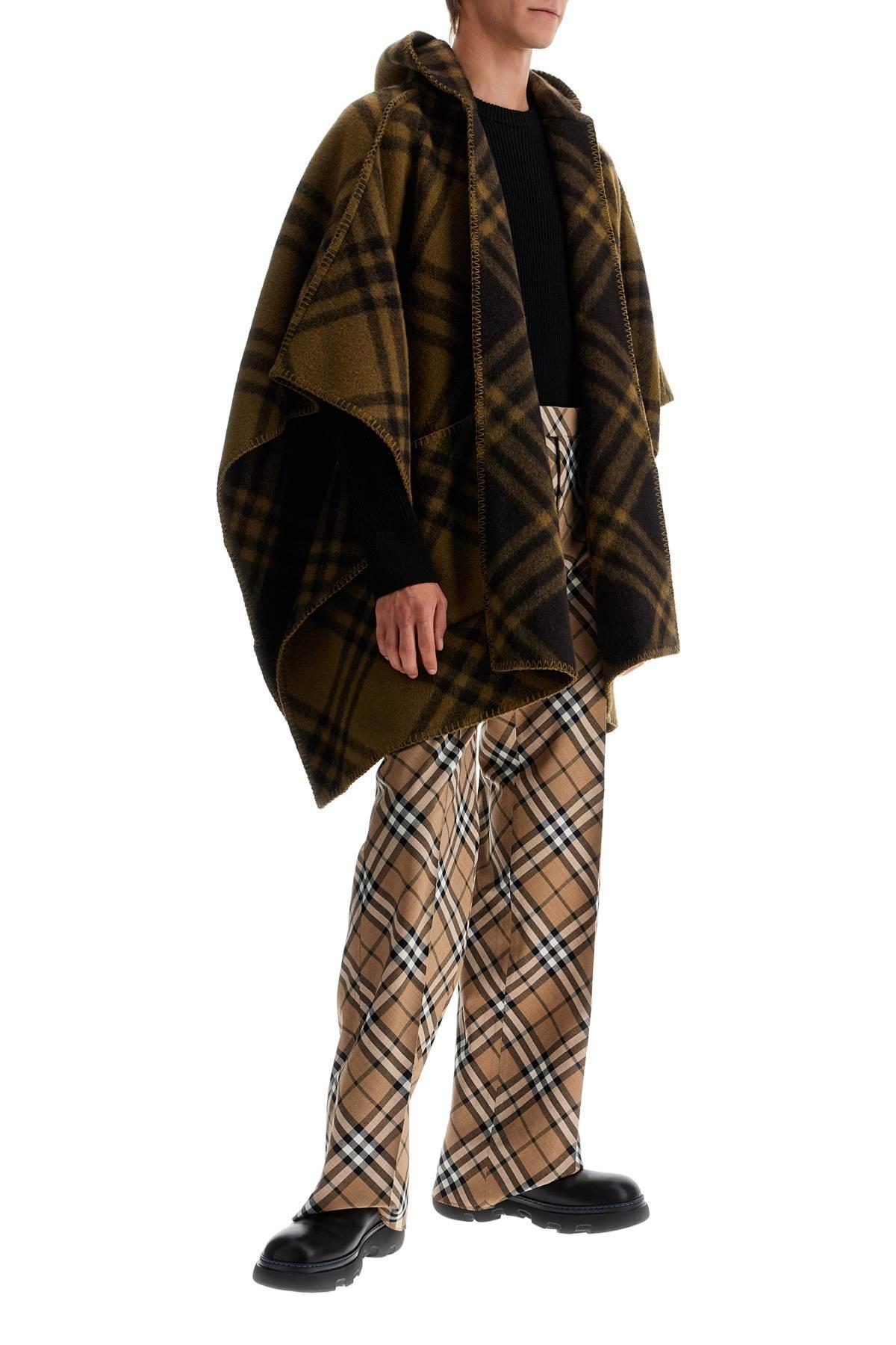 Ered Reversible Wool Cape In Khaki Product Image