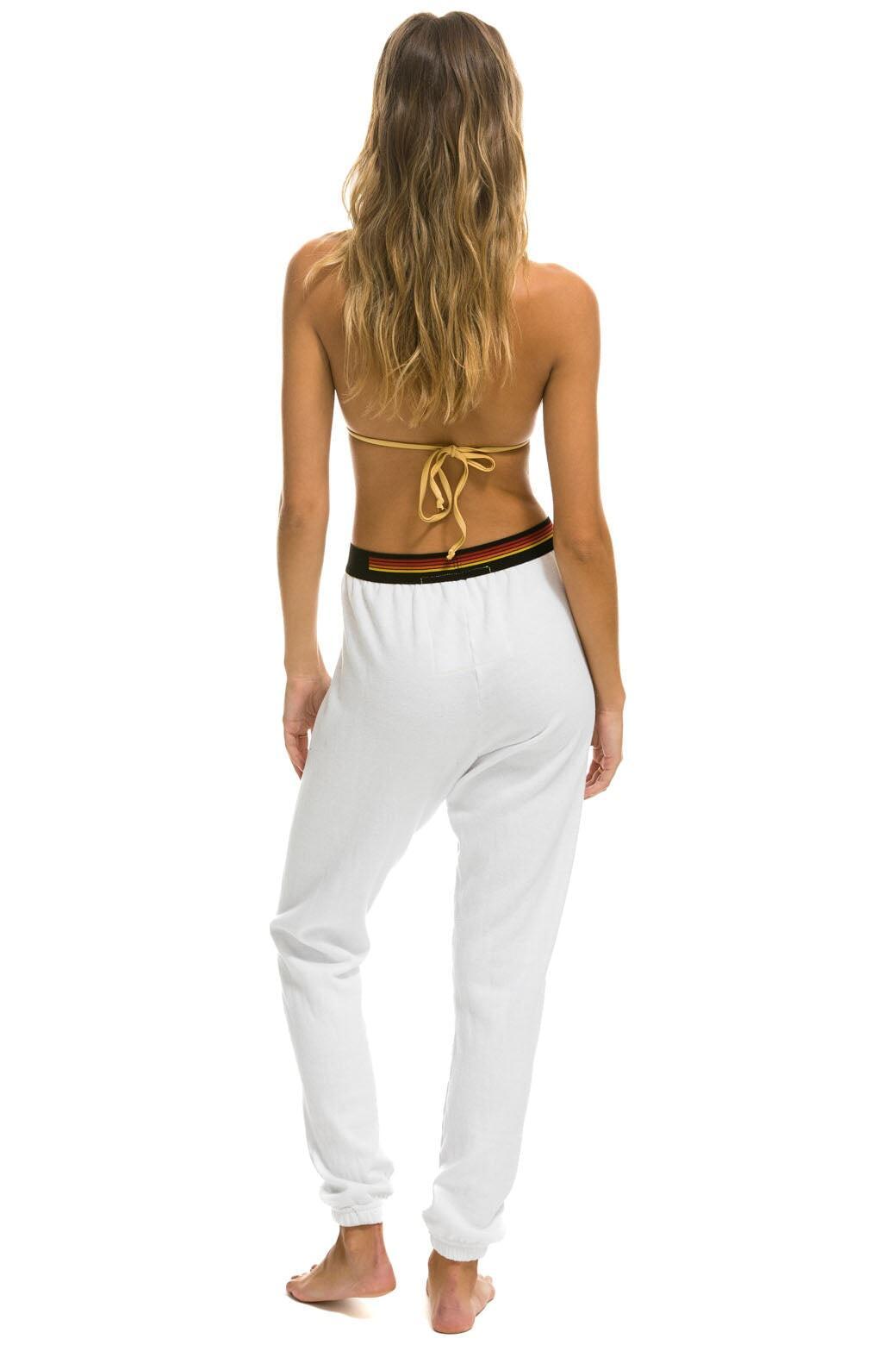 LOGO STRIPE SWEATPANTS - WHITE Female Product Image