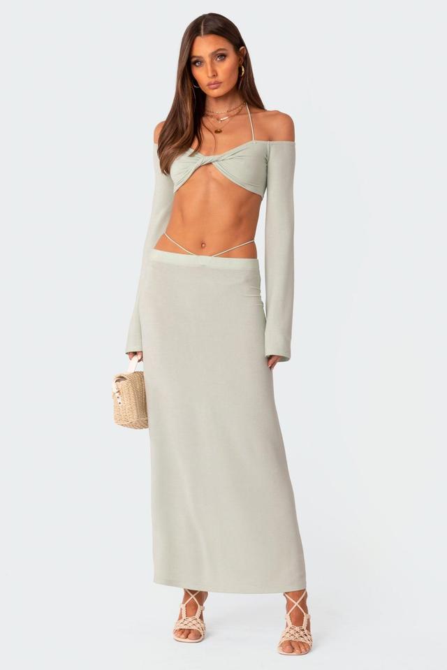 Celeste Low Rise Strap Maxi Skirt Product Image