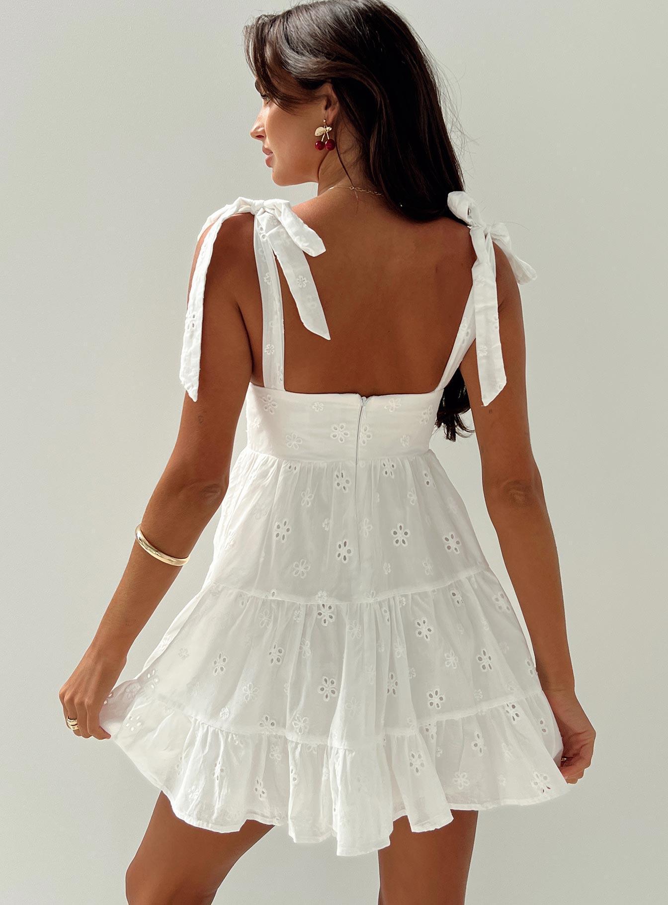 Galvis Mini Dress White Petite Product Image