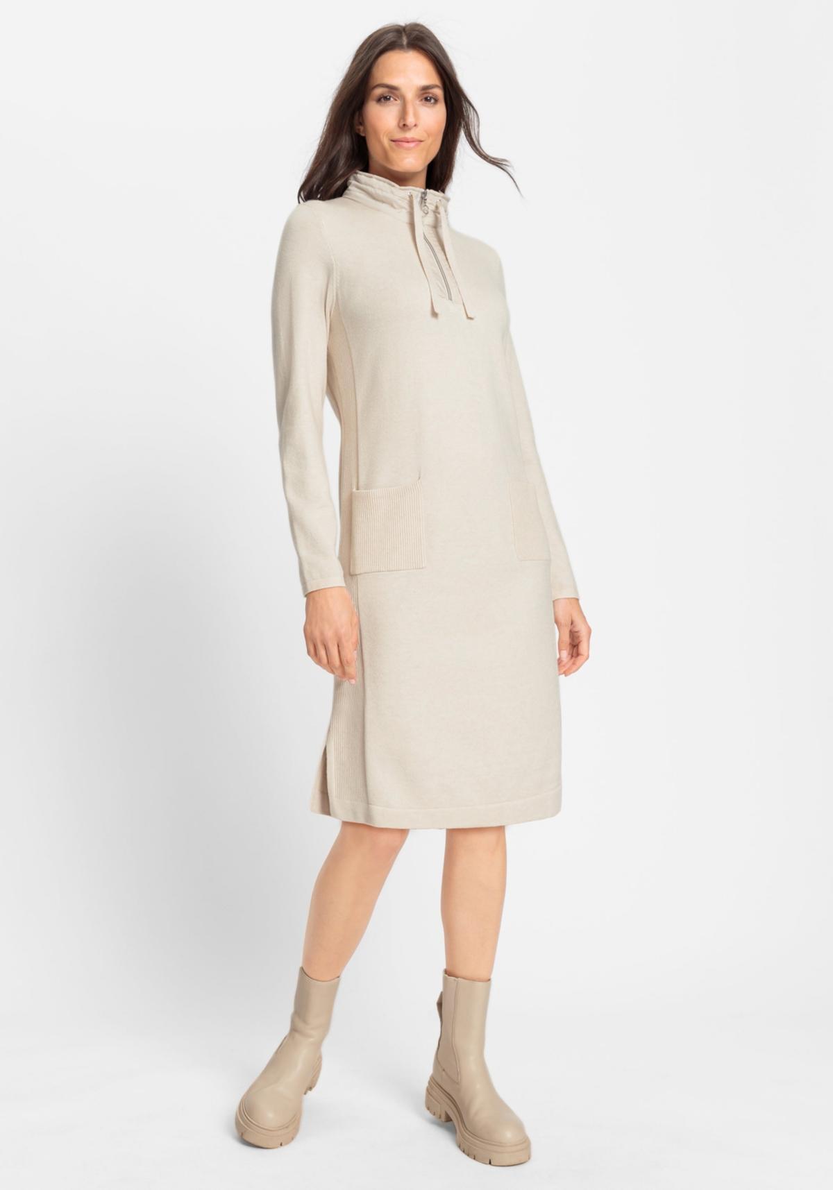 Olsen Womens Viscose Blend 1/4 Zip Sweater Dress Product Image