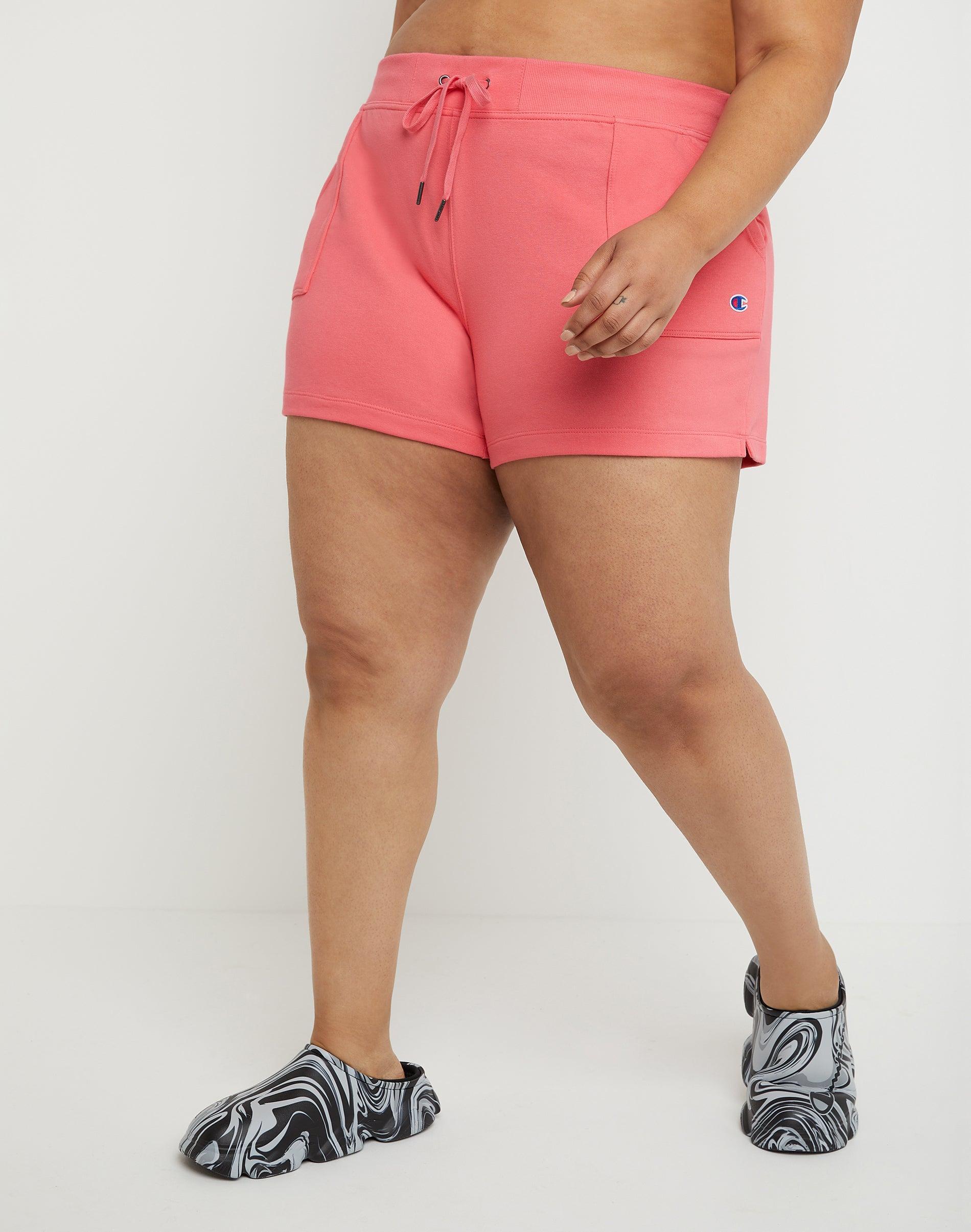 Womens Champion Campus French Terry Shorts, C Logo, 5 (Plus Size Product Image