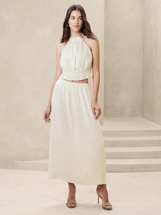 Pleated Maxi Skirt Product Image