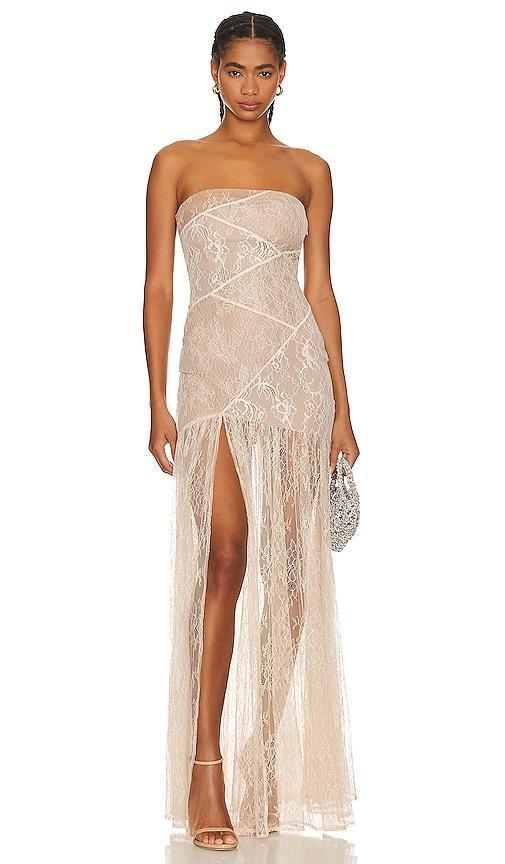 Nicole Lace Dress In Dusty Peach Product Image