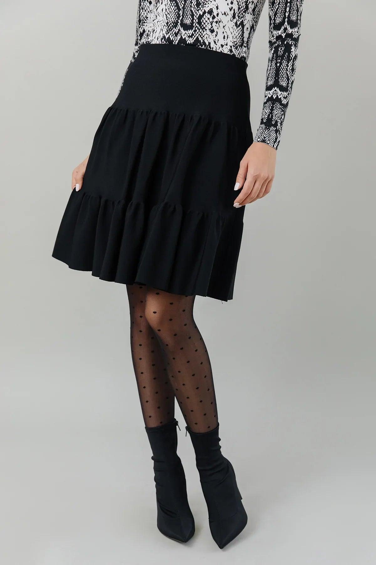 Apparalel Tiered Knit Skirt Product Image