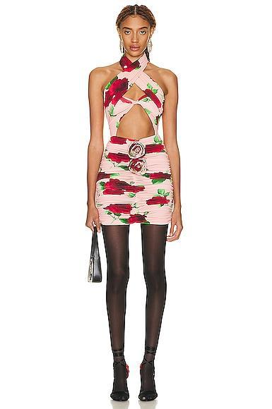 Magda Butrym Sleeveless Mini Dress in Pink Product Image