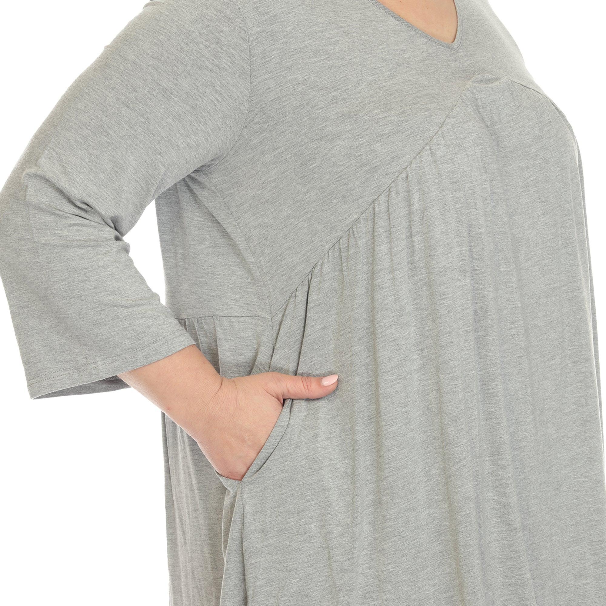 Empire Waist V-Neck Tunic Top - Plus Product Image