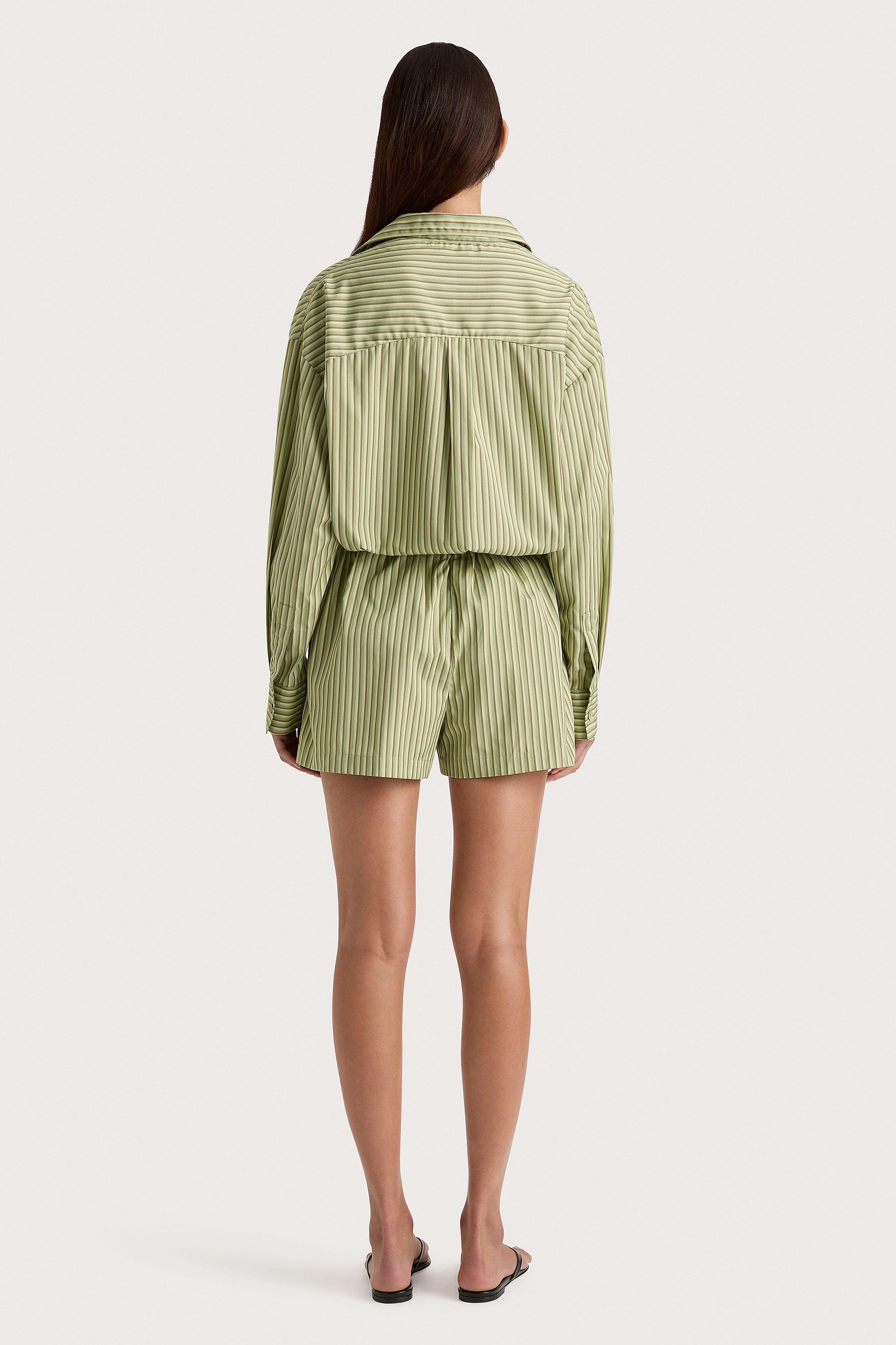 Freja Shorts Green Stripe Product Image