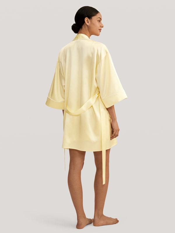 Golden Cocoon Silk kimono Robe Product Image