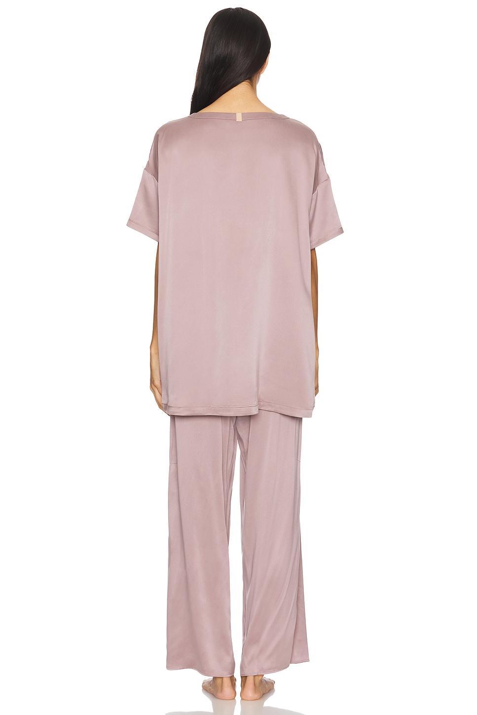 Washable Silk Tee Pant Set LUNYA Product Image