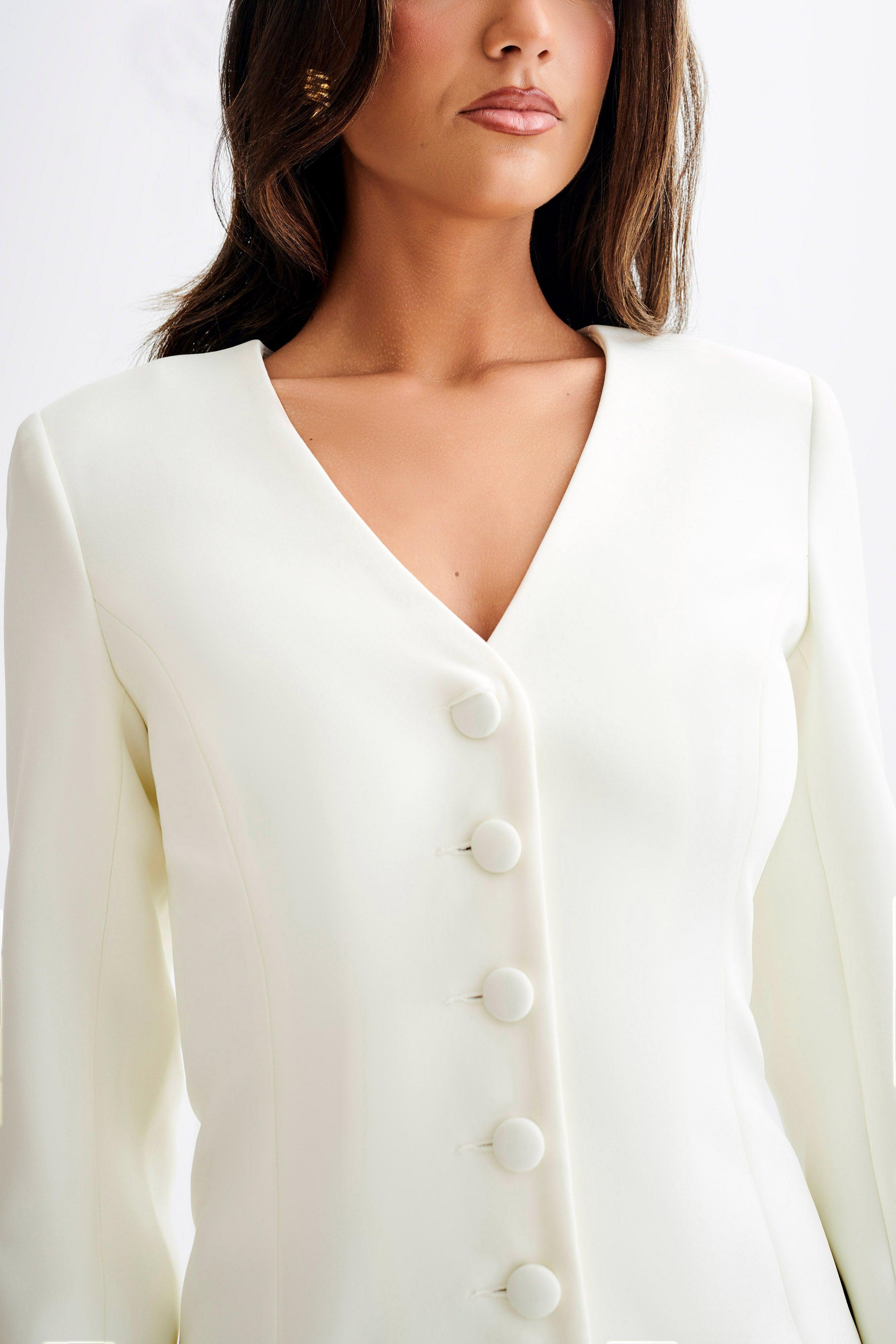 Hurley Long Sleeve Blazer Mini Dress - Ivory Product Image