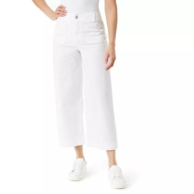 Gloria Vanderbilt Shape Effect Patch Pocket Womens High Rise Wide Leg Cropped Pants Product Image