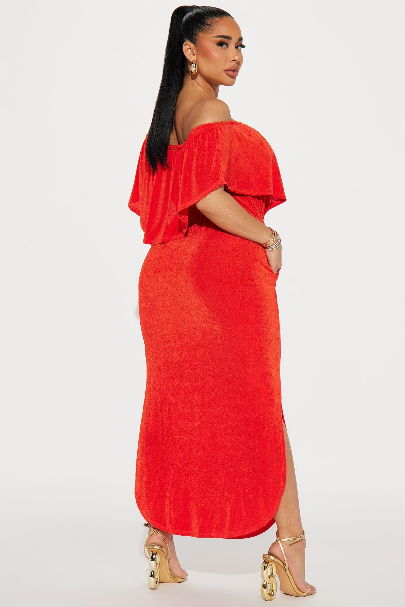 Sonya Slinky Maxi Dress - Red Product Image