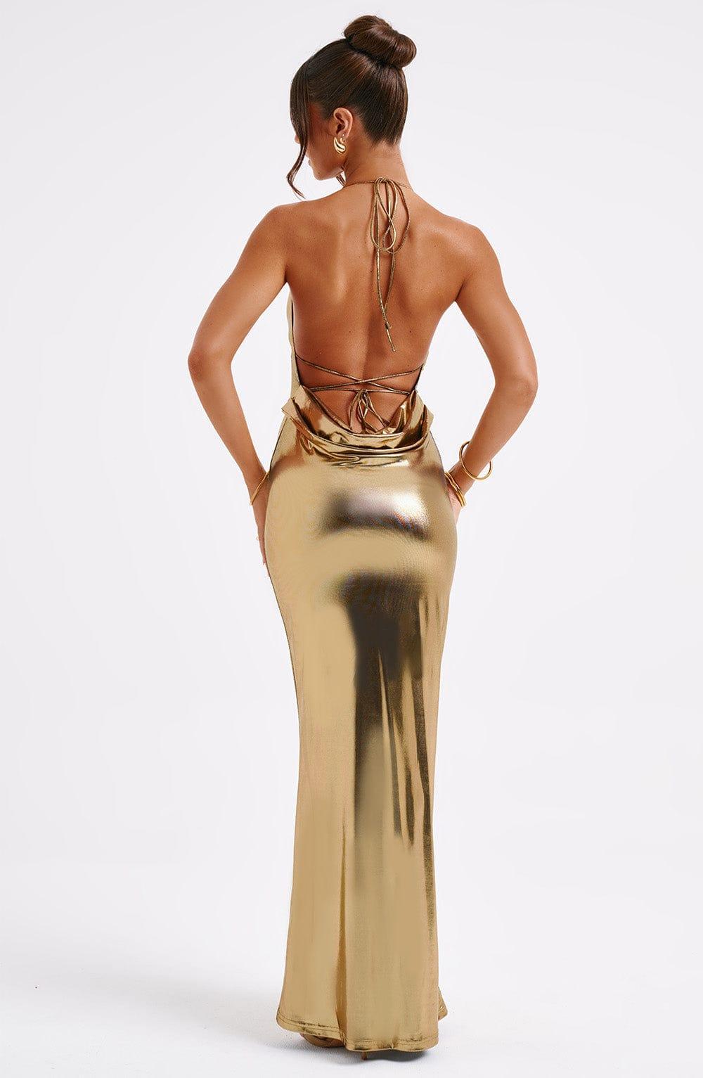 Talisa Maxi Dress - Gold Product Image