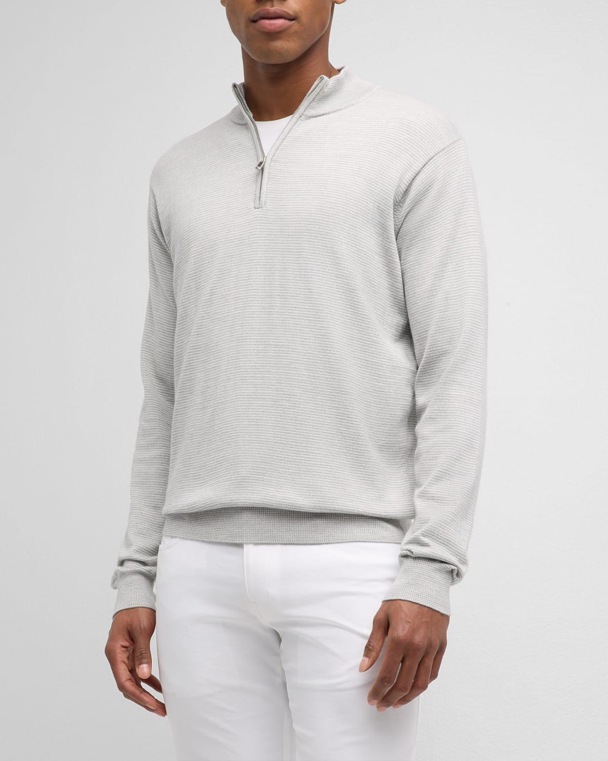 Mens Canton Stripe Quarter-Zip Sweater Product Image