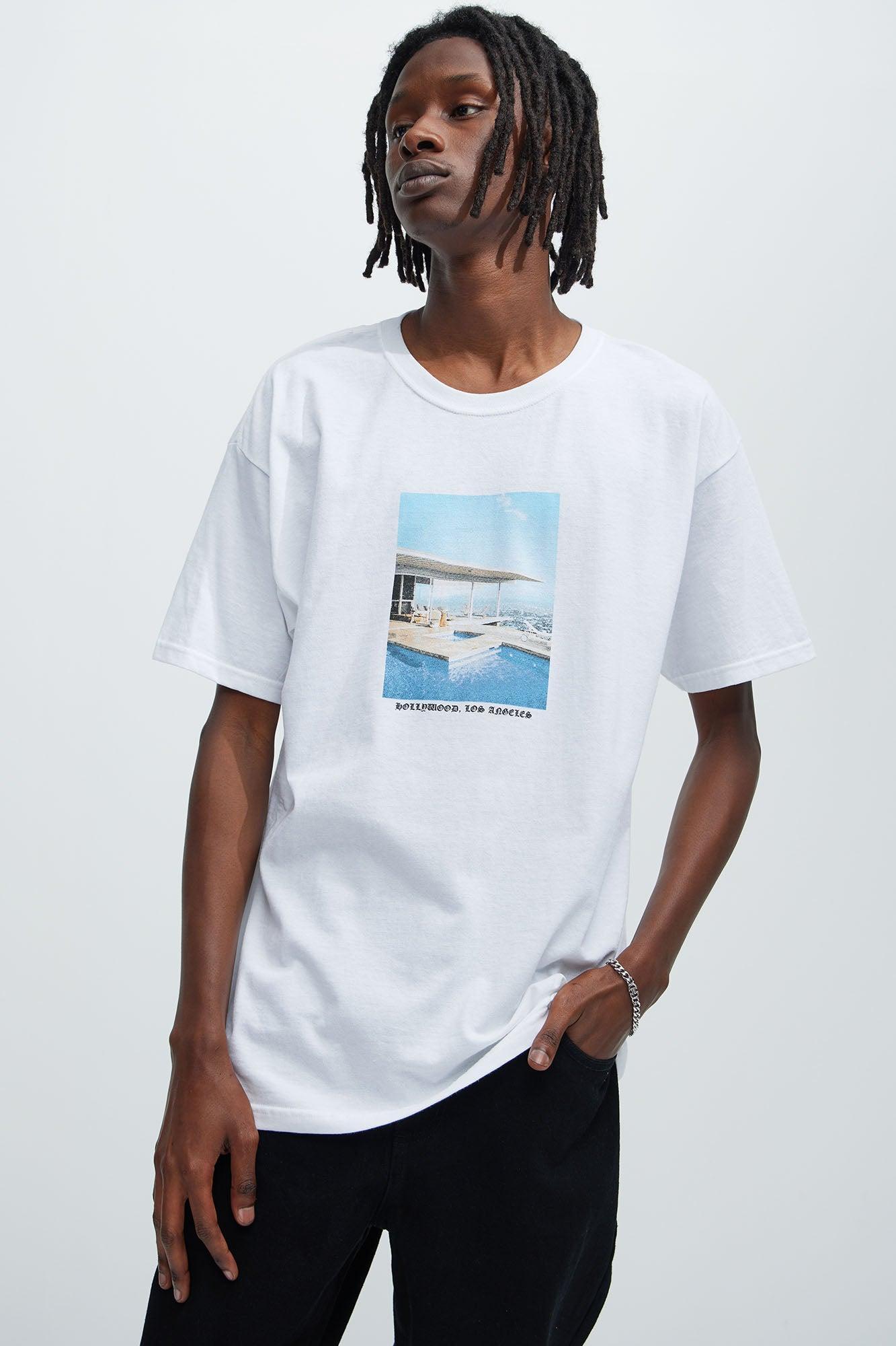 Hollywood Poolside Short Sleeve Tee - White Product Image