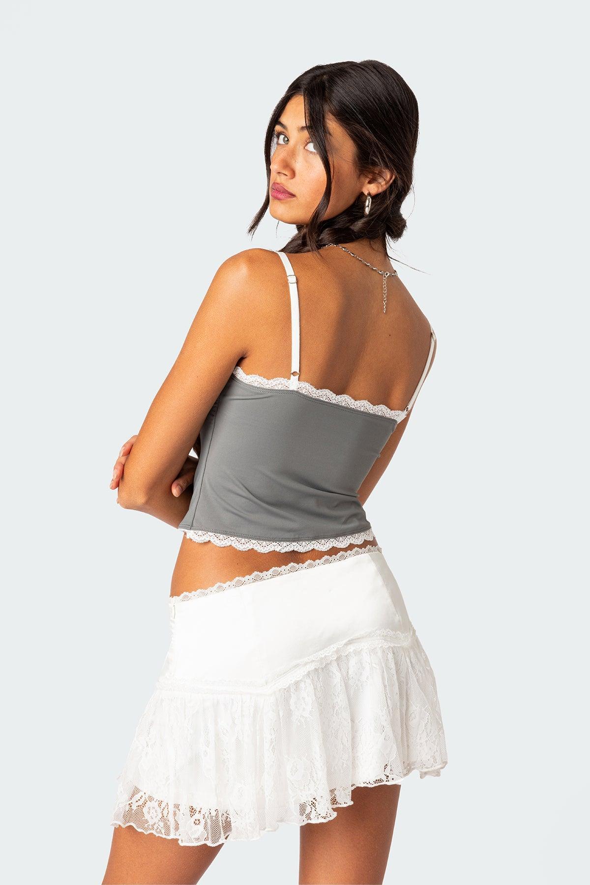 Alara Lace Trim Tank Top Product Image