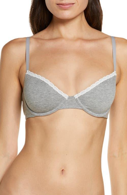 Womens Adorned Cotton Underwire Bra Product Image