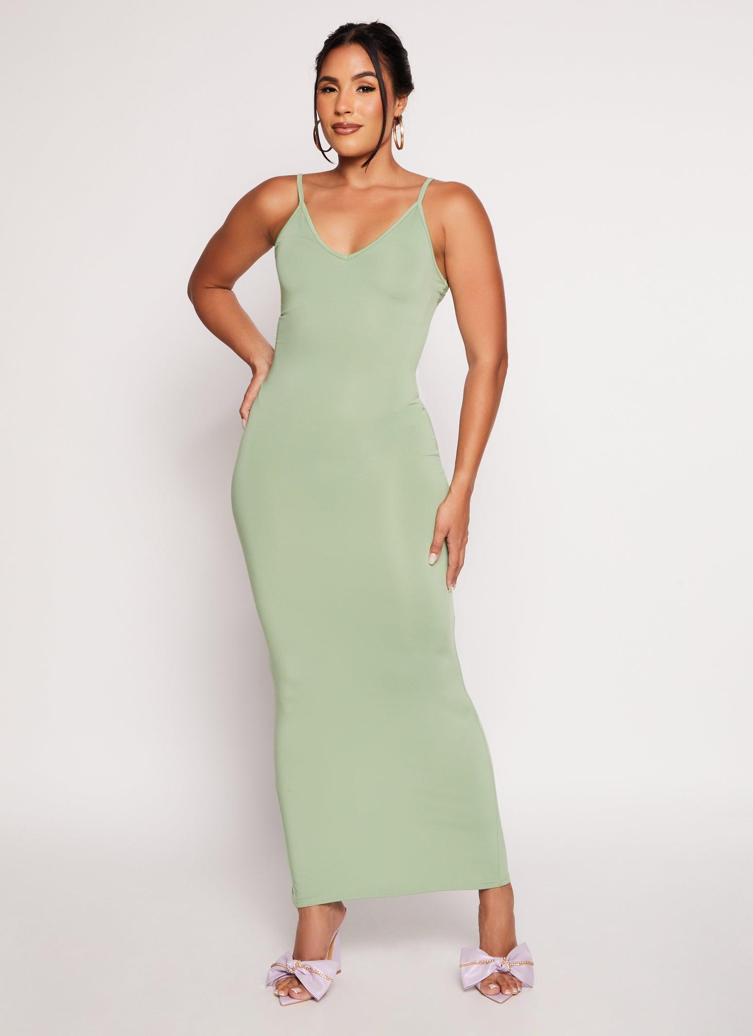 Womens Daisy V Neck Bodycon Maxi Dress Product Image