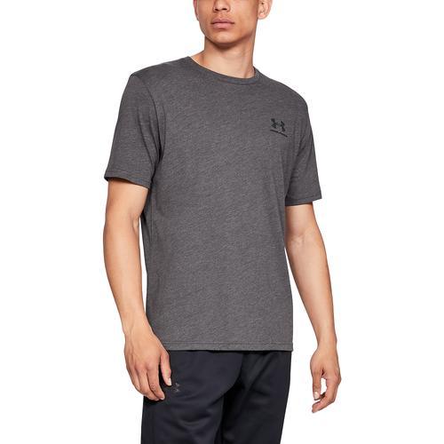 Under Armour Mens Under Armour Sportstyle Left Chest T-Shirt - Mens Charcoal Heather/Black Product Image