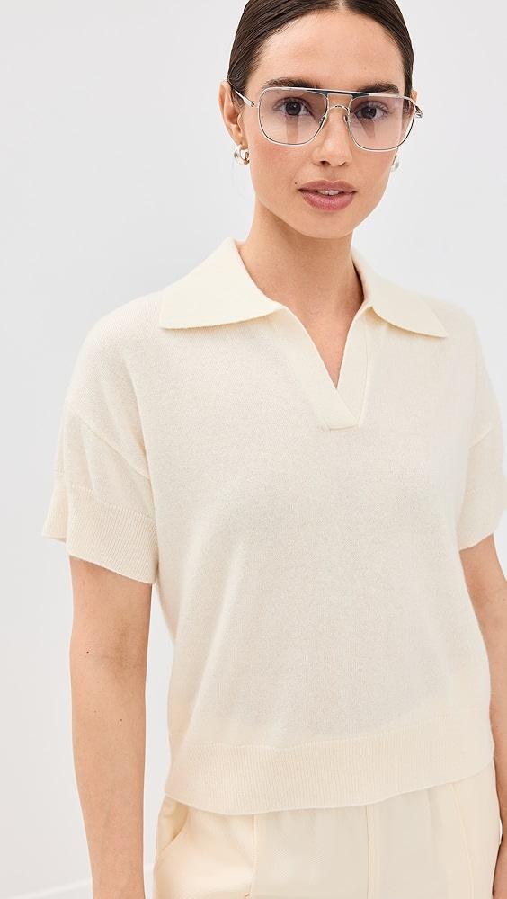 Sablyn Cashmere Mirabelle Relaxed Short Sleeve Polo | Shopbop Product Image