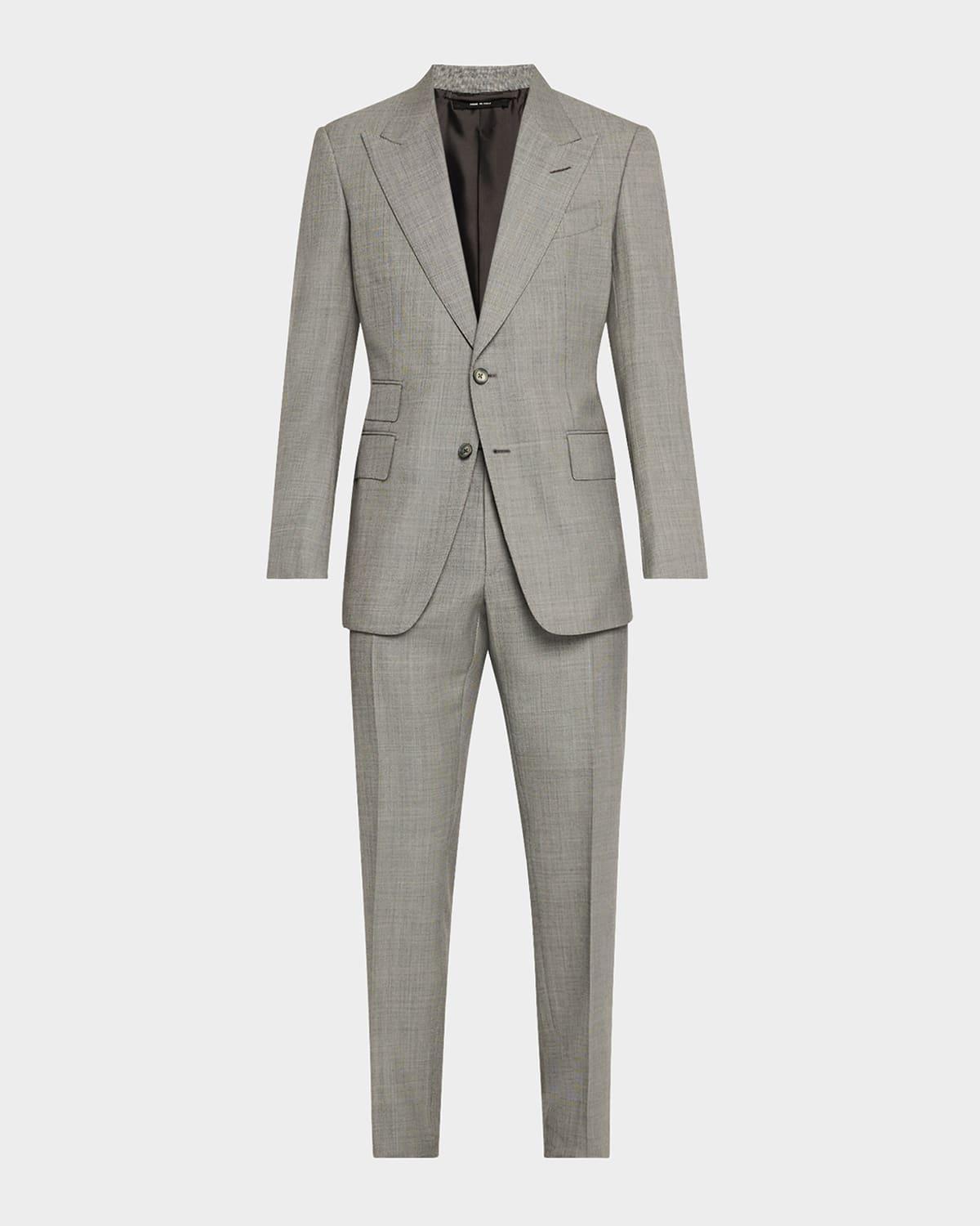 Mens Shelton Sharkskin Slim-Fit Suit Product Image