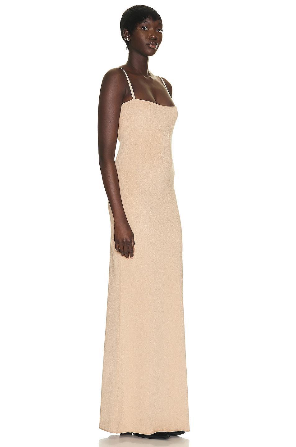 The Row - Women's Carmen Square-Neck Maxi Dress - Neutral - S - Moda Operandi Product Image