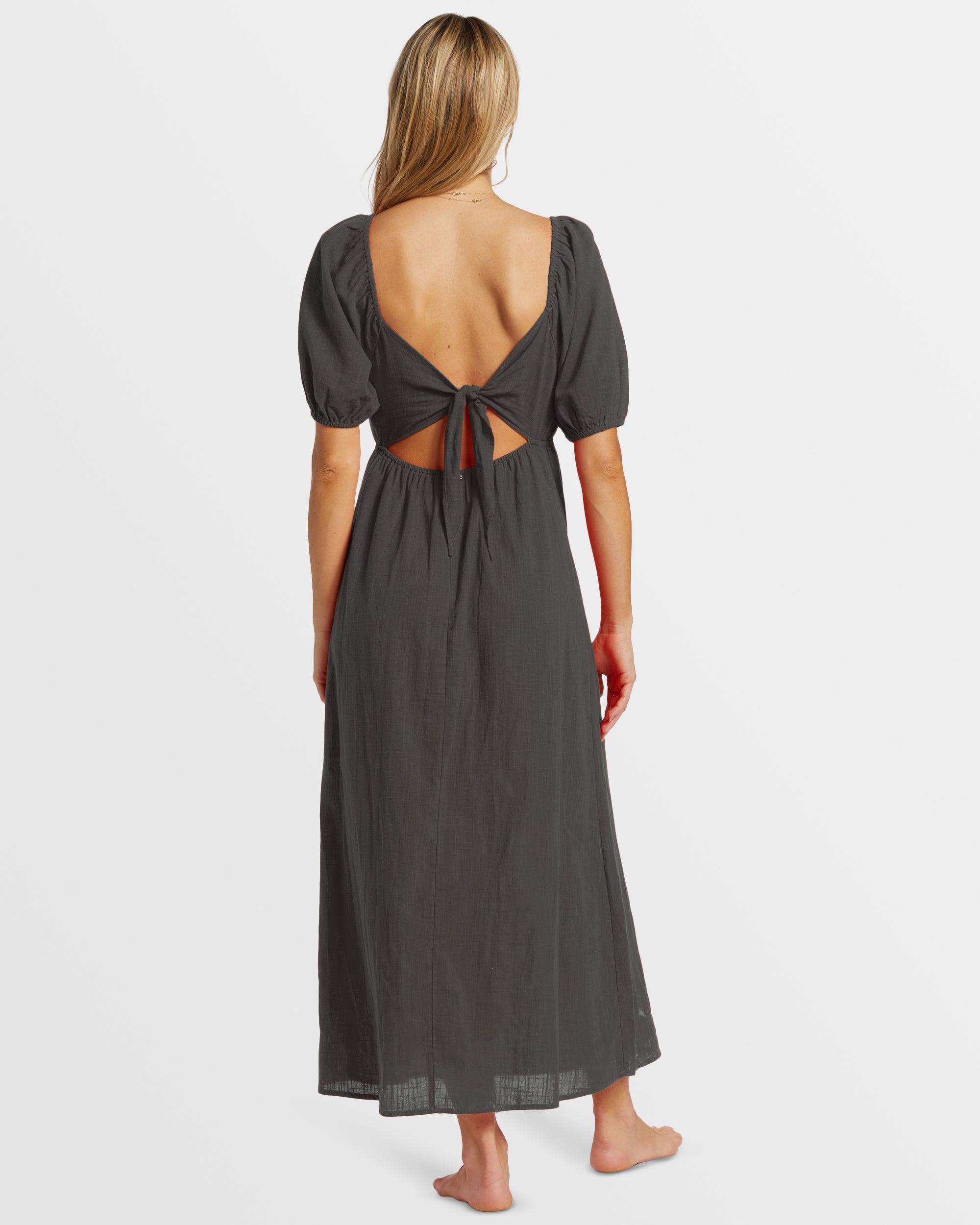 Love Fade Puff Sleeve Maxi Dress - Black Sands Female Product Image