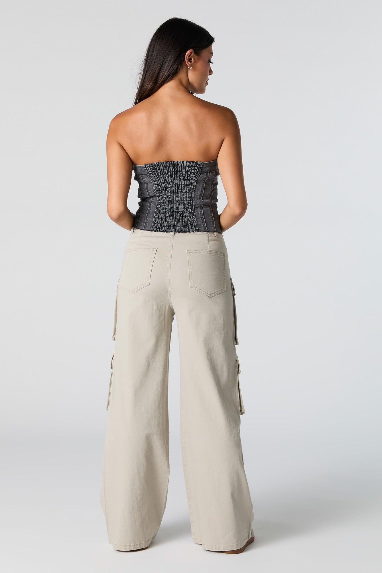 Multi Pocket Wide Leg Cargo Pant Female Product Image