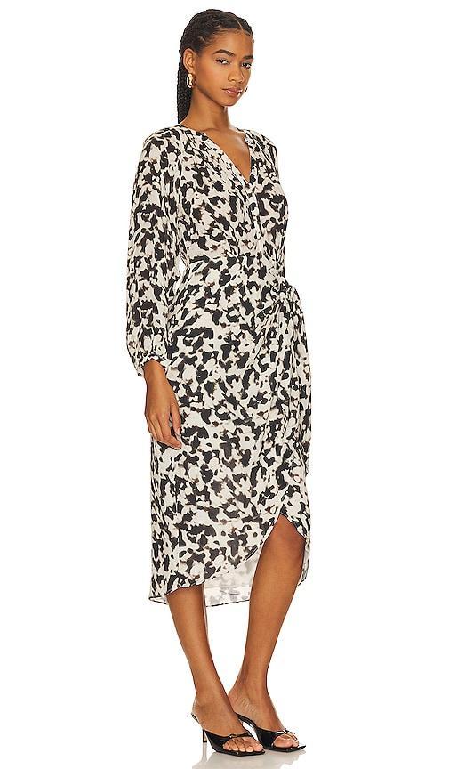 Womens Tyra Tie-Waist Print Midi-Dress Product Image