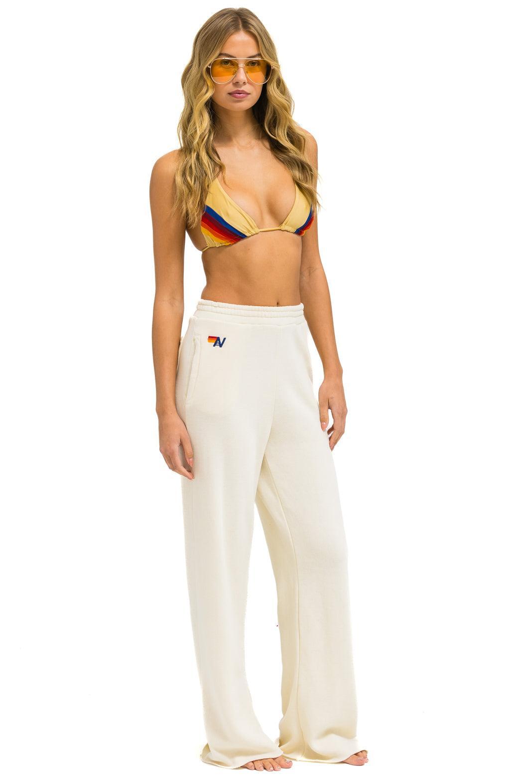 WIDE LEG POCKET SWEATPANTS - VINTAGE WHITE Female Product Image