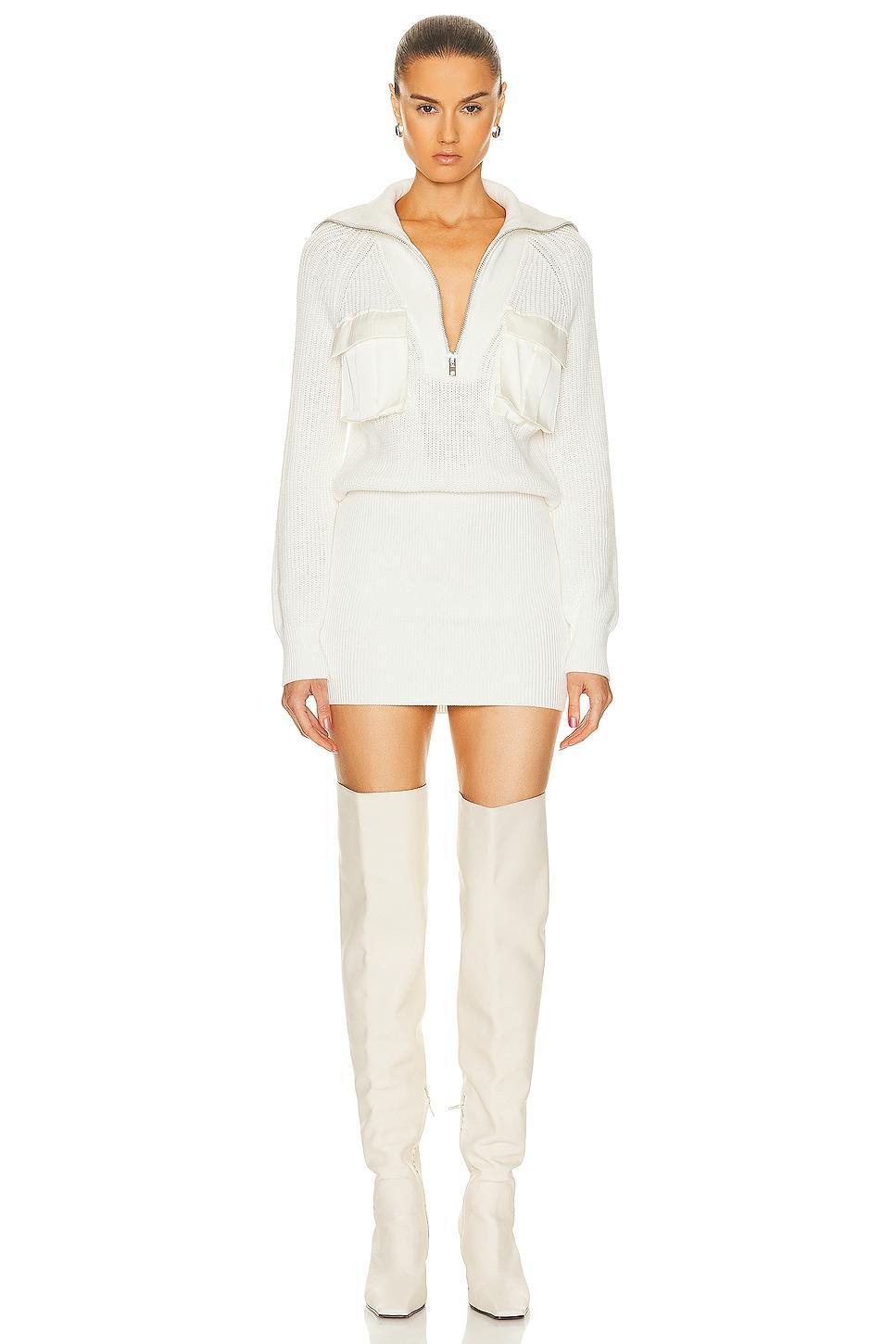 SER.O.YA Lottie Dress in Winter White - White. Size S (also in M, XL, XS). Product Image