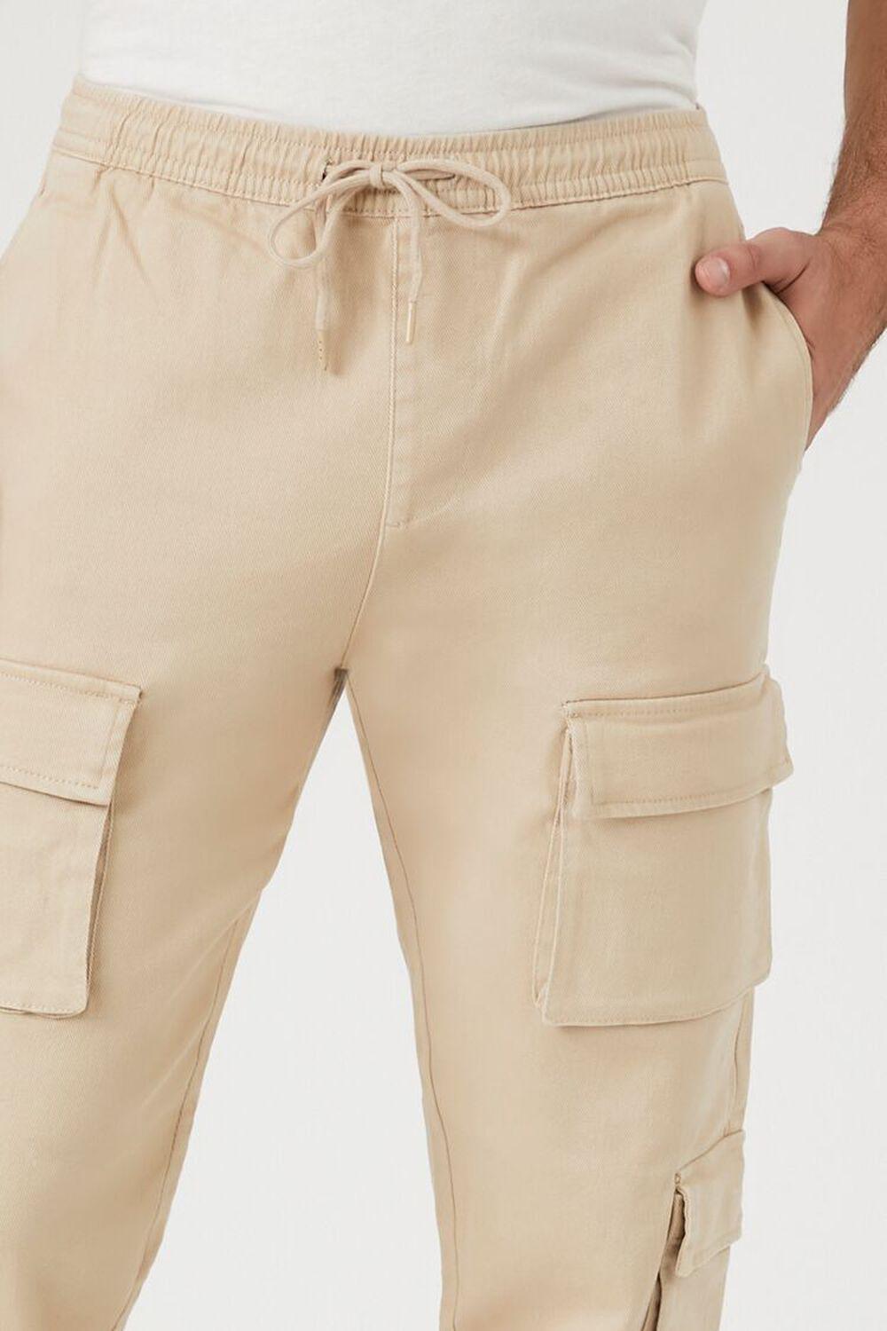 Twill Button-Hem Cargo Joggers | Forever 21 Product Image