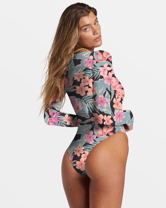 Nights In Paradise Long Sleeve UPF 50 One-Piece Swimsuit - Multi Female Product Image