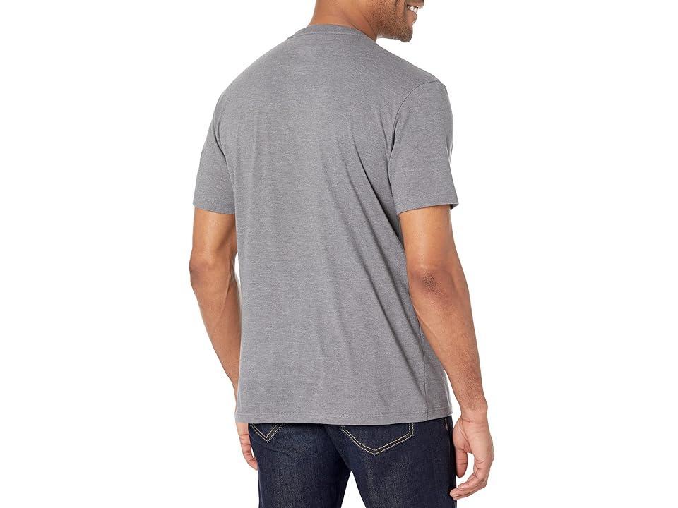 The North Face Short Sleeve Jumbo Half Dome Tee (TNF Medium Grey Heather/LED Yellow) Men's T Shirt Product Image