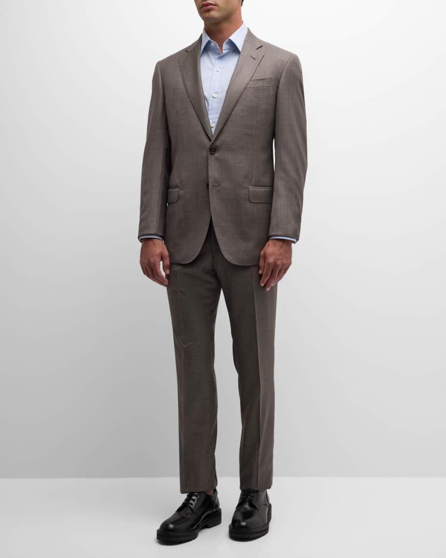 Mens Solid Wool-Blend Suit Product Image